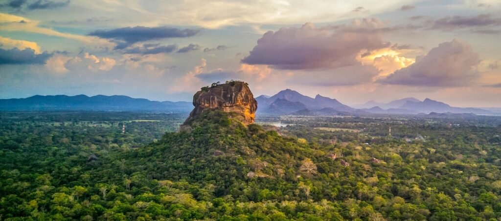 panaromic view of the sigiriya rock